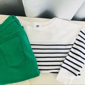 NWT ready for summer Striped blue and white top